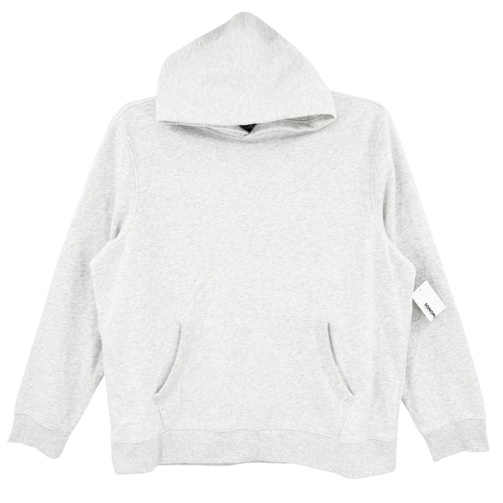 Sonoma Men's Supersoft Fleece Hoodie Sweatshirt Size XXL Light Grey Heather NWT